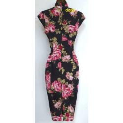 oriëntale roses bloemen jurk Karen Millen maat 8/36 oksel t