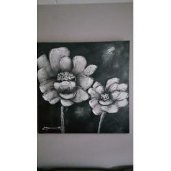 Bloemen canvas 1x1 m