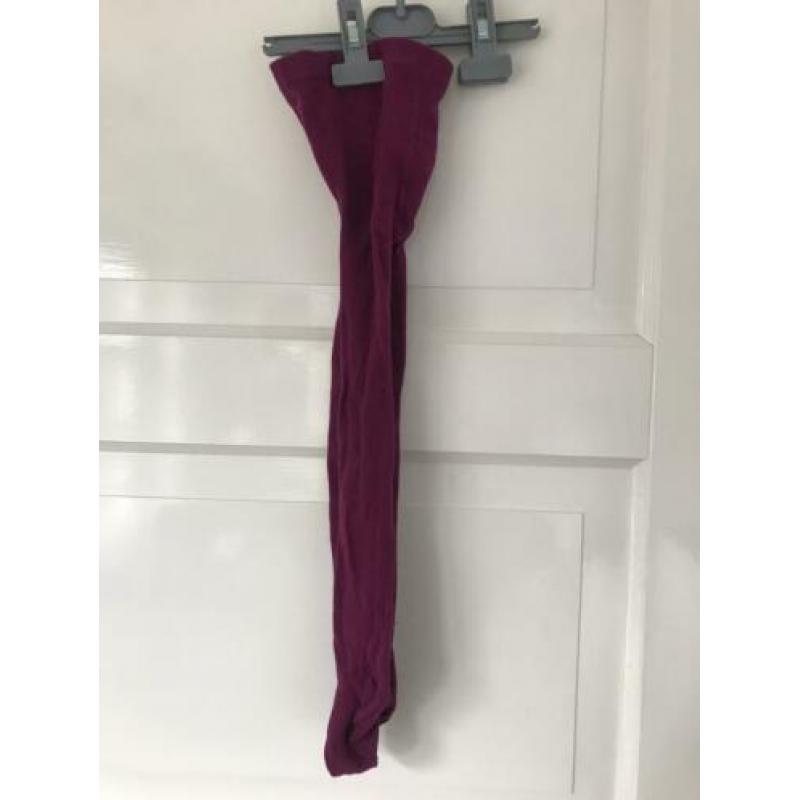 H&M jurkje Bordeaux paars maat 92 corduroy rib jurk