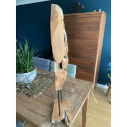 Decoratief houten hart groot 80 x 55