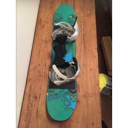 Kinder snowboard. Kindersnowboard 90 cm. Onderbind ski’s