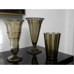 Art deco vazen Fumee/rookkleur, Aanbieding