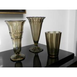 Art deco vazen Fumee/rookkleur, Aanbieding