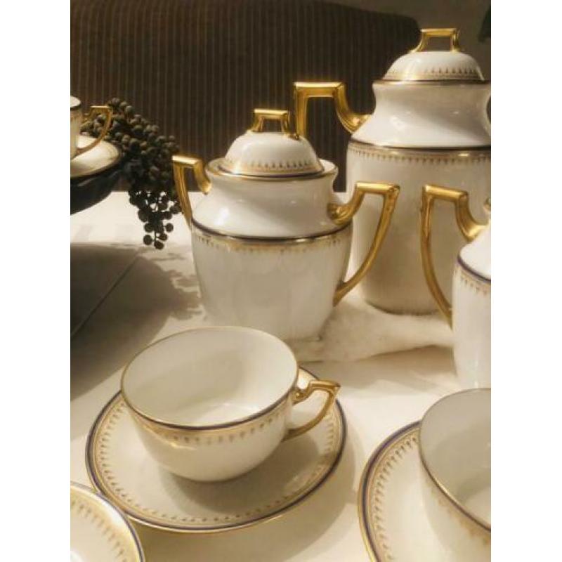 Limoges antiek porseleinen koffie servies 25 dl puntgaaf