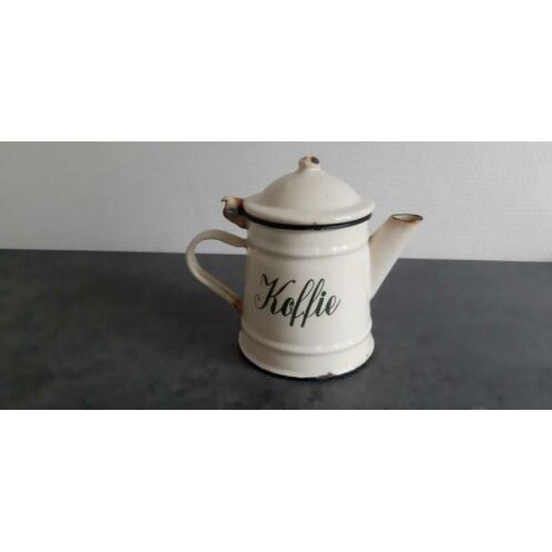 Emaille, brocante koffie kannetje