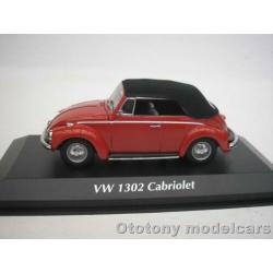 Vw Volkswagen 1302 Cabriolet 1970 Rood 1/43 Maxichamps