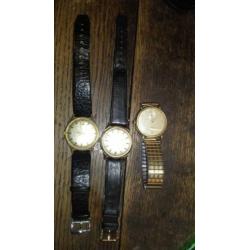 Tk 3 gouden horloges 1 pontiac 1 anker 1 prisma 14 karaat