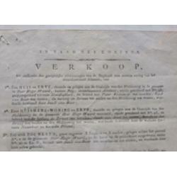 Ingelijst Perkament 1825 Verkoopdocument 7 kavels in Heerhug