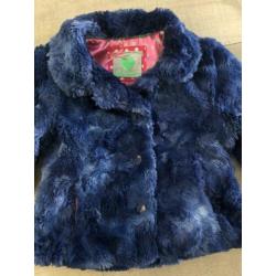 Bomba fluffy jasje blauw 98/104