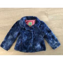 Bomba fluffy jasje blauw 98/104