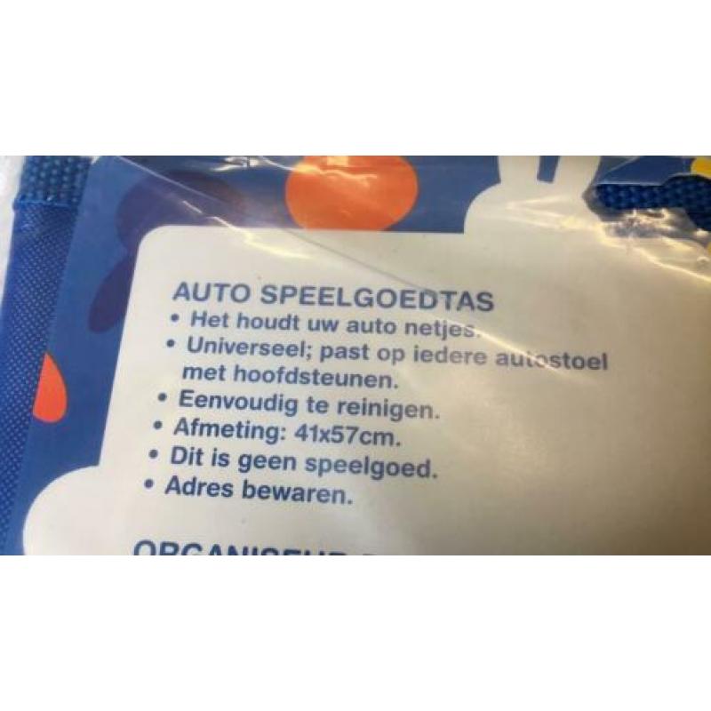 NIEUW Nijntje auto speelgoedtas/ opbergzak autostoel