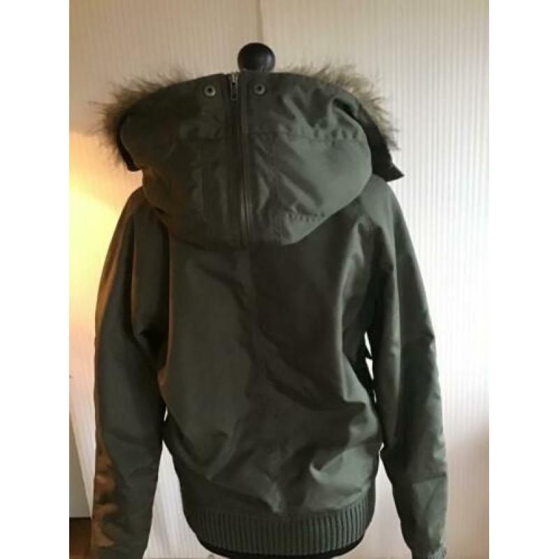 Bouldercoat van Woolrich grijs groen maat S