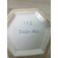 vintage Delft vaas no 102 Hoogte 19 cm Doorsnee 12 c