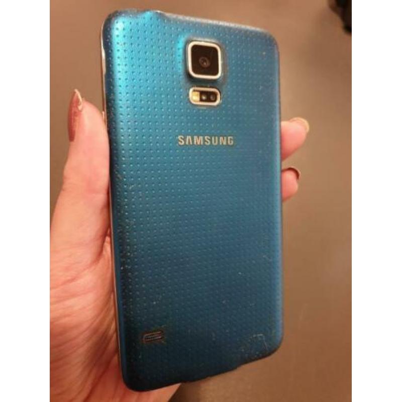 Gebruikte Samsung S5, blauw