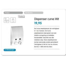 aanbieding 2 kamer zeepdispenser nu voor 10 euro - 50 %