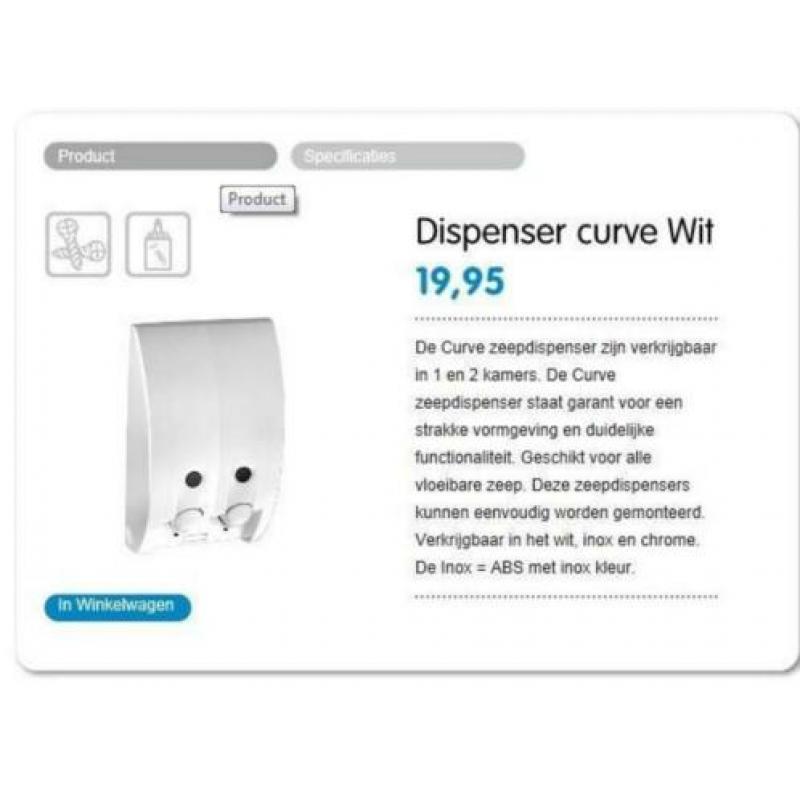 aanbieding 2 kamer zeepdispenser nu voor 10 euro - 50 %