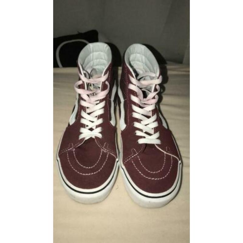 Vans sk8-hi platform rood maat 36,5 (valt als 37,5)