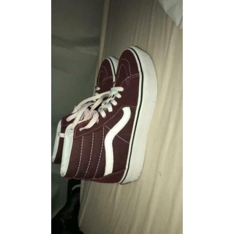 Vans sk8-hi platform rood maat 36,5 (valt als 37,5)