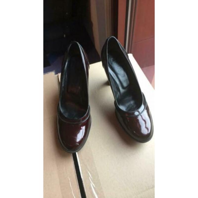 Tod’s donker auberigine rood pumps maat 38,5 zgan in ori ds