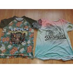 4x Desigual t shirt draagmaat 146/152