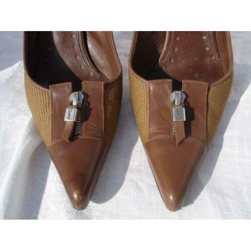 Yves Saint Laurent pumps mt 39 licht bruin hak=8 Italy