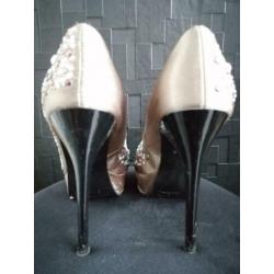 Glamoureuze dames pumps met plateauzool maat 36