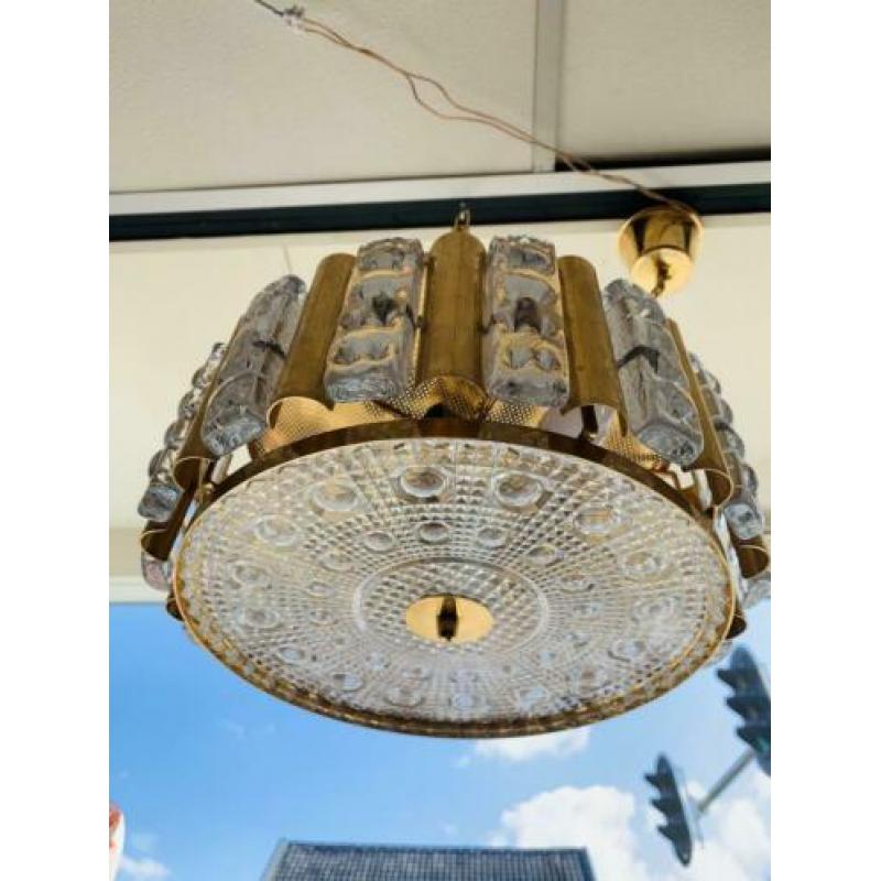 Vintage ijsschots lamp kristal