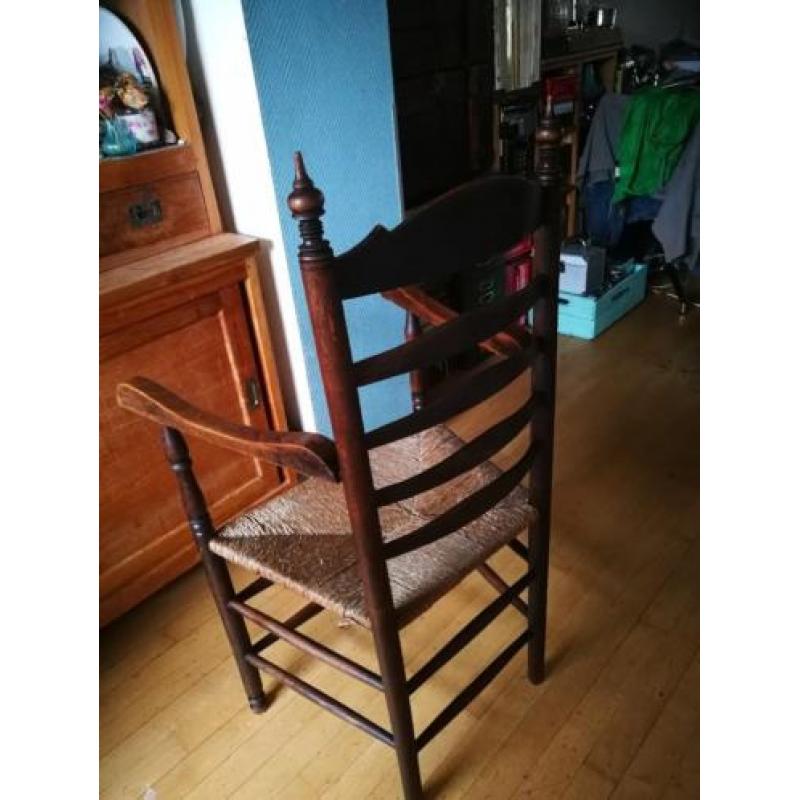 Antieke ladderchair eind 19de eeuw.