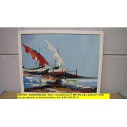 9411 - schilderij vintage boten Alain - € 45