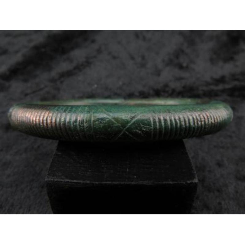 Bronze age decorated massive bronze bracelet