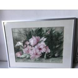 Mooi Bloem aquarel in aanbieding 42x32 cm