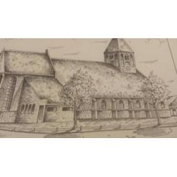 tekening kerk Geldermalsen Hans v. Dokkum