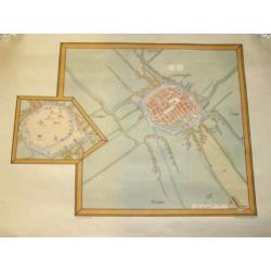 Poster kaart van stad Groningen rond 1567 (A16 1131) H