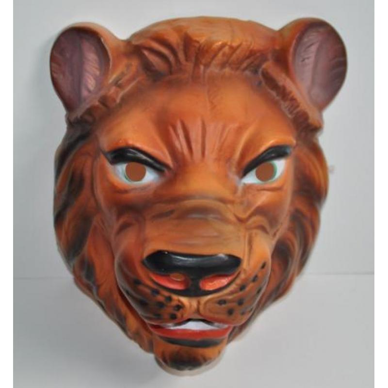 leeuw mask masker celluloid 1950s antiek halloween