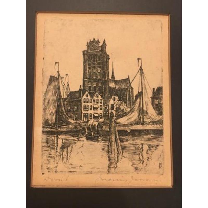 Oude pentekening Dordrecht