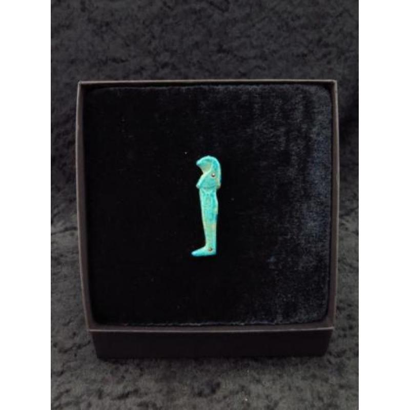 Egyptian faience amulet son of Horus Kebehsenoef