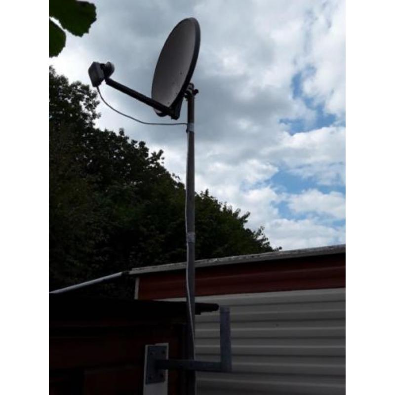 Schotel antenne en digitale ontvanger