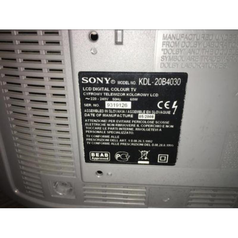 Sony bravia lcd 20 inch