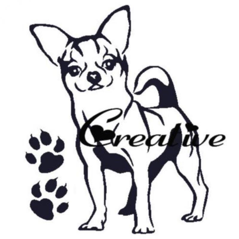 Chihuahua stickers en overige honden in diverse kleuren