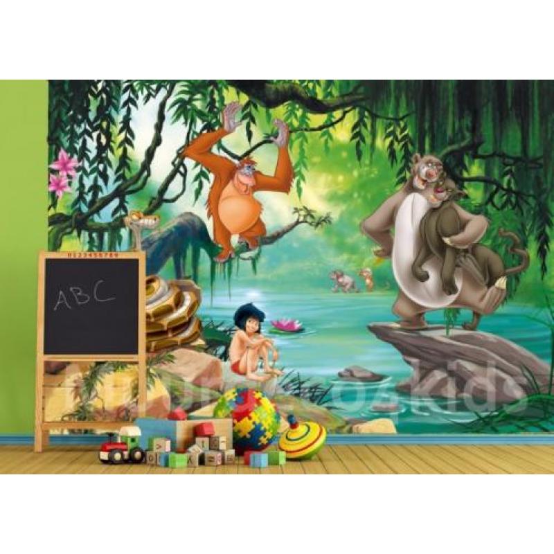 Jungle VLIESbehang Jungle Book XL Jungleboek * Muurdeco4kids