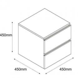 Praya Wiesbaden Ladekast 45x45cm hoogglans wit gelakt