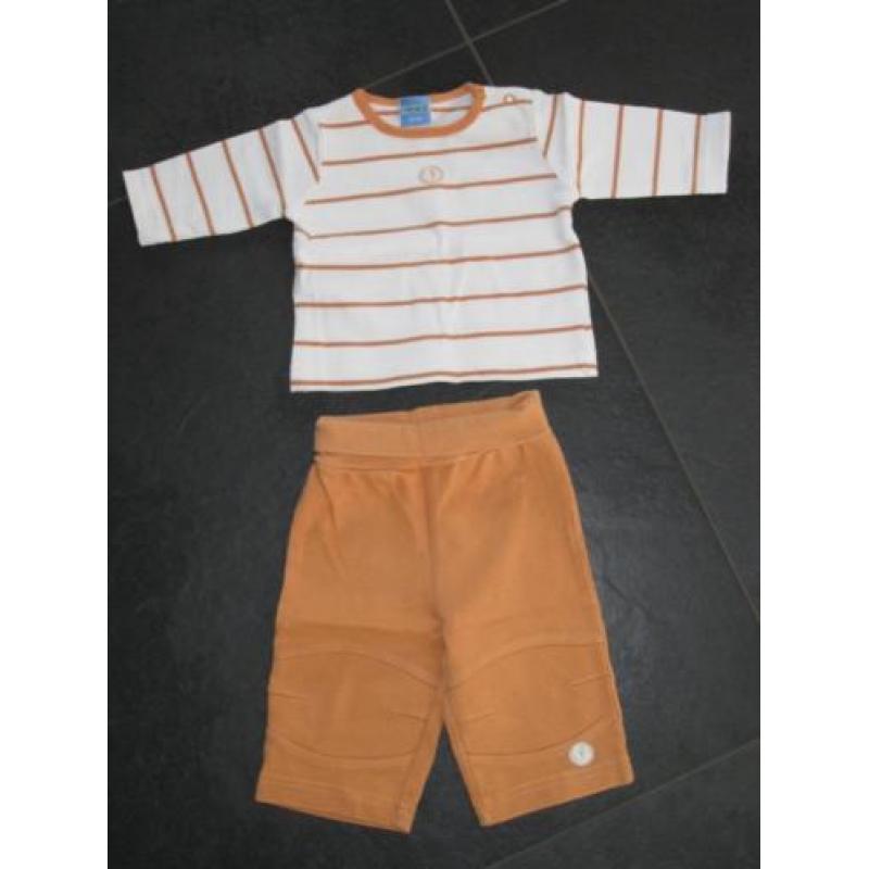 Schattig baby setje oranje (truitje & broekje), maatje 50 56